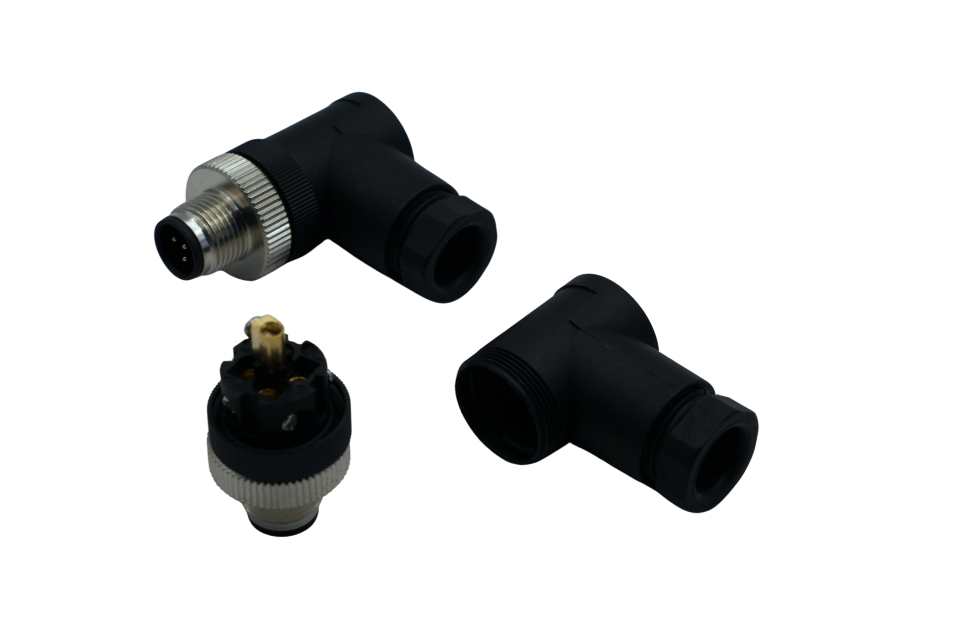 Connector for NMEA200 network, angled M12, male