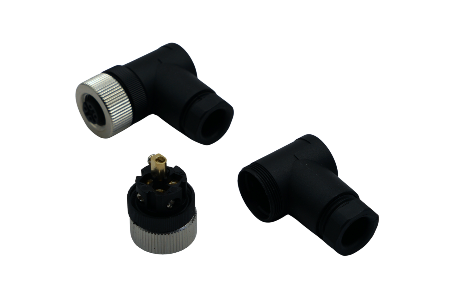 Connector for NMEA200 network, angled M12, female